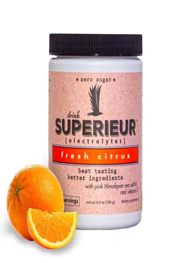 Superieur Electrolytes – Plant Based Electrolyte Supplement w/Sea Minerals for Hydration & Recovery – Keto Friendly, Non-GMO, Zero Sugar, Vegan Healthy Sports Drink Powder – Citrus (70 Servings) - Image 1